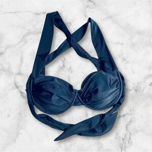 5 for $25 black under wire support wrap around bikini top size large